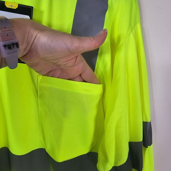 Occunomix FedEx Mens Yellow High-Visibility Safety Shirt Sz XL Reflective - Picture 5 of 10